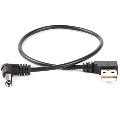 USB to Barrel Cable USB to 5.5mm/2.1mm Angled 5V DC Power Cable (Right Angled)