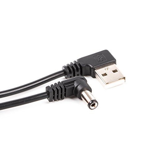 USB to Barrel Cable USB to 5.5mm/2.1mm Angled 5V DC Power Cable (Right Angled)