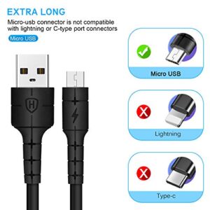 HQGC Micro USB Cable 10Ft 2pack, Long Charging Cord Kindle Charger Cable Fast Android Phone Charging Cord for Samsung Galaxy S7 S6 J7 Note 5, LG, Kindle, Xbox, PS4,Tablets