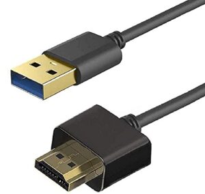 usb to hdmi cable, ankky usb 2.0 male to hdmi male charger cable splitter adapter – 0.5m/1.64ft