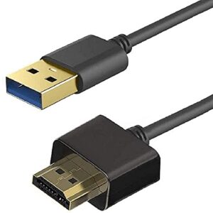 USB to HDMI Cable, Ankky USB 2.0 Male to HDMI Male Charger Cable Splitter Adapter - 0.5M/1.64ft