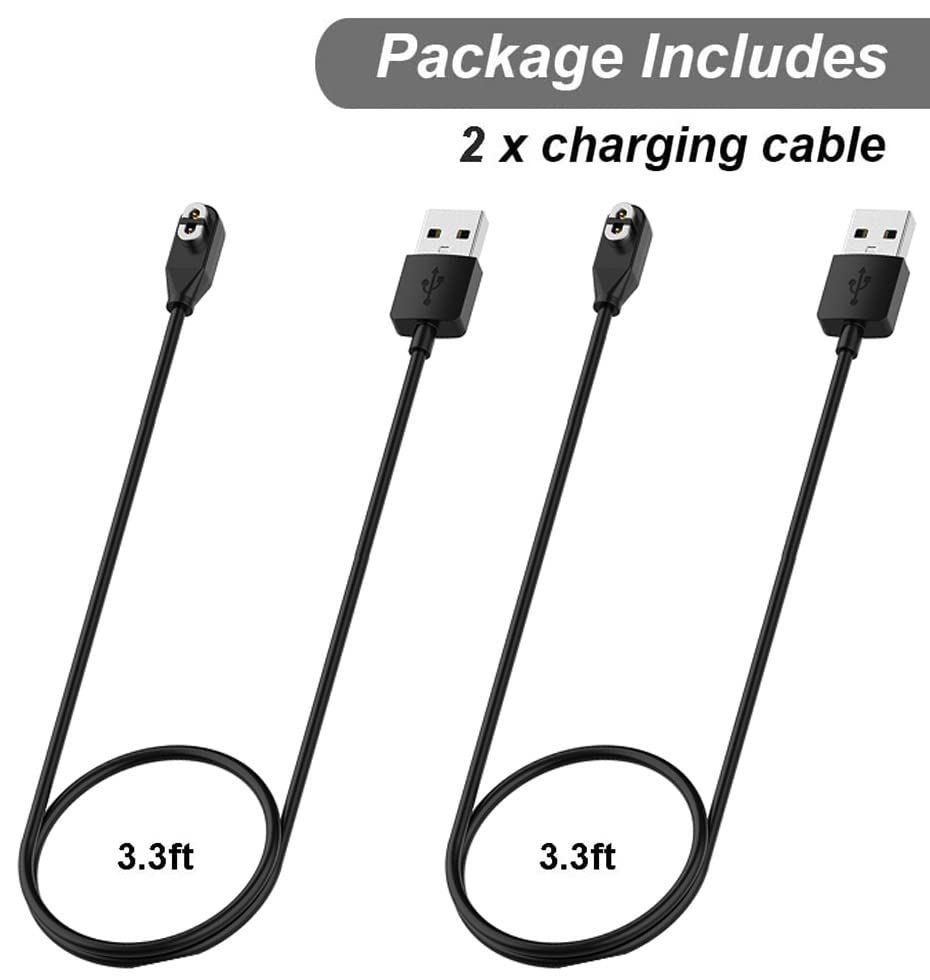 Charging Cable for Shokz OpenRun, OpenRun Pro, OpenRun Mini, AfterShokz Aeropex AS800, OpenComm ASC100SG, Replacement USB Charger Cable Cord Bluetooth Headphones Accessories (2Pack, 3.3ft/1m)