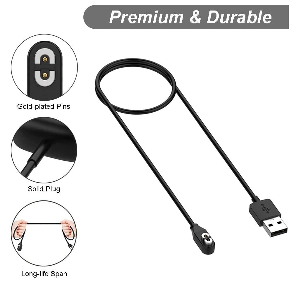 Charging Cable for Shokz OpenRun, OpenRun Pro, OpenRun Mini, AfterShokz Aeropex AS800, OpenComm ASC100SG, Replacement USB Charger Cable Cord Bluetooth Headphones Accessories (2Pack, 3.3ft/1m)