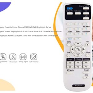 Universal Remote Control Replacement for Epson Home Cinema 8350 2150 2100 2000 2250 3020 Powerlite 93 485W 525W 5535U EB EX EX5280 EX3212 VS H BrightLink 455wi EMP- Series Projectors