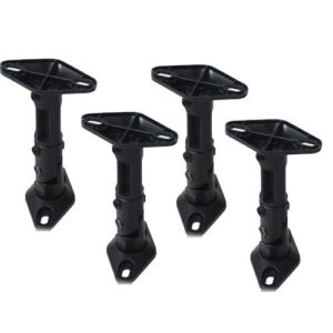 videosecu 4 black universal satellite speaker mounts / brackets for walls and ceilings 1ve (black, 4 pack)