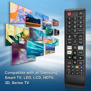 Universal Remote Control for Samsung Smart Tv Remote, Universal Remote Control for All Samsung Remote Control for Smart Tv Compatible with All Samsung Tv Remote for LED LCD HDTV 3D Smart TVs Models.