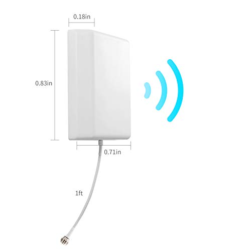 XRDS-RF Indoor Panel Antenna Wide Band Directional Internal Wall Mount Panel Antenna 8dBi Signal Booster Antenna WiFi External Antenna 698 to 2700 MHz