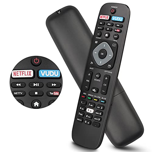 uniplay Replacement for Philips TV Controller 50PFL5604/F7 Remote Compatible with Philips LED LCD 4K UHD Smart TV 55PFL5602 43PFL4902 65PFL6902 43PFL5602 65PFL6601 75PFL6601 65PFL560 (NH500UP)