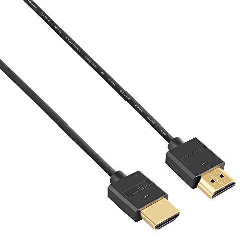 Pasow 4K HDMI Cable Ultra Thin Male to Male 36AWG High Speed Slim Cable (1.5FT/0.5M)