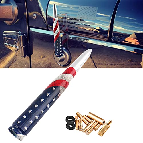 Short Radio Antenna, American Flag Design JK Antenna 5.5 Inch Antenna Toppers Aluminum Truck Antenna Compatible with Jeep Wrangler JK JL 2007-2022 …