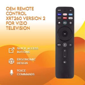 XRT260-V2 OEM Voice Remote Control for Vizio LED Smart TV V-Series 4K HDR Smart TV with Shortcut APP Buttons Disney+ Netflix Primevideo Watchfree