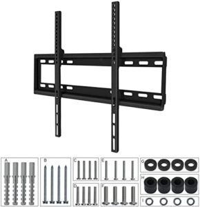 power & co. – fixed tv wall mount bracket for 32″ to 75″ inches screens – supports up to 154 lbs – improved anti-glare technology
