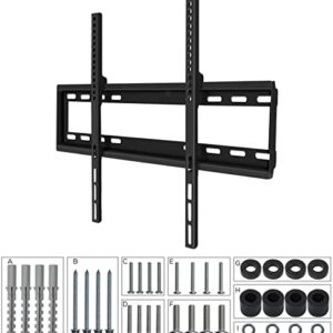 Power & Co. – Fixed TV Wall Mount Bracket for 32″ to 75″ Inches Screens – Supports Up to 154 Lbs – Improved Anti-Glare Technology