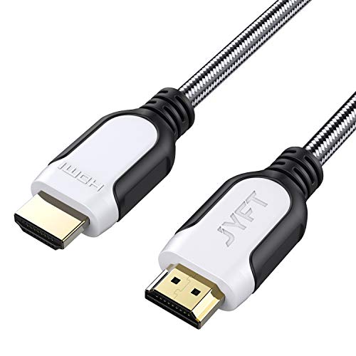 JYFT HDMI Cable 6ft - HDMI 2.0 (4K @ 60fps), High Speed with Ethernet 18Gbps, Audio Return, Video 4K 2016P HD, 1080P 3D, Blue-ray, Support Apple TV, Xbox, PS3, PS4, HDTV, 1Pack