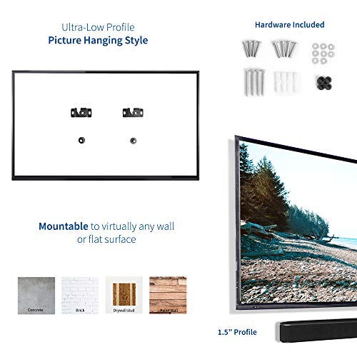 VIVO Fixed TV Mount for up to 70 inch Flat Screens, Soundbar Wall Mount Picture Hanging Style, Thin Ultra-Low Profile, MOUNT-VW00