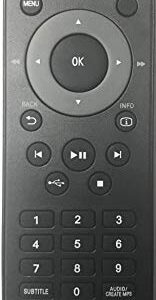 Smartby Remote Control Compatible with Philips DVD DVP3962, DVP3980, DVP3982, 242254901929,996510010476