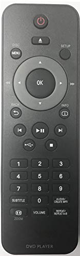 Smartby Remote Control Compatible with Philips DVD DVP3962, DVP3980, DVP3982, 242254901929,996510010476