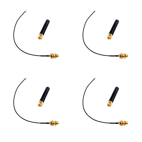 LoRa Antenna Pigtail 915MHz 2dBi U.FL IPEX to SMA Connector for ESP32 Lora OLED CubeCell Board IOT Internet of Things (Pack of 4)