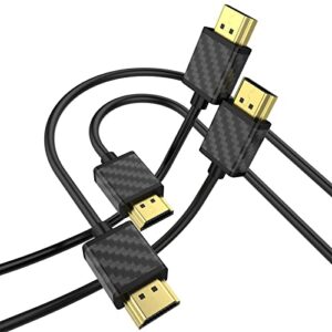 4k hdmi cable 3ft (5 pack), soeybae hdmi 2.0 cable supports 4k@60hz, 3d, 2160p, 1080p, ethernet, hdcp 2.2, arc, compatible for ps5/ps4, xbox one, hdtv