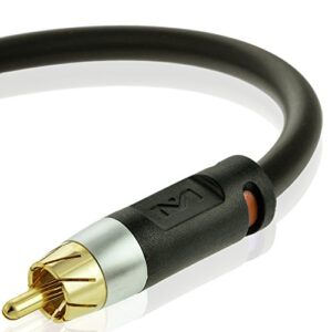 mediabridge™ ultra series digital audio coaxial cable (15 feet) – dual shielded with rca to rca gold-plated connectors – black – (part# cj15-6br-g2)