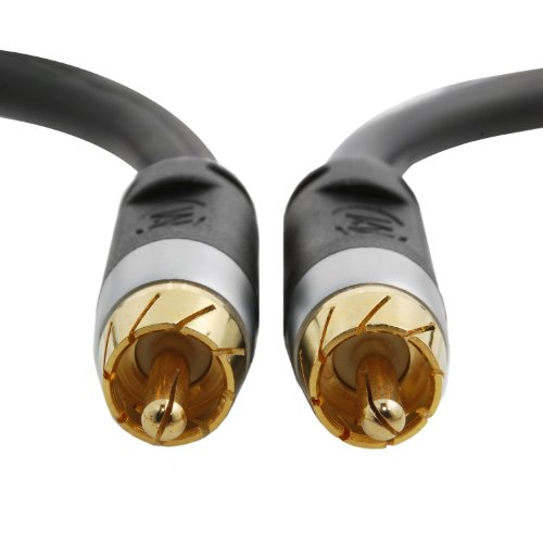 Mediabridge™ Ultra Series Digital Audio Coaxial Cable (15 Feet) - Dual Shielded with RCA to RCA Gold-Plated Connectors - Black - (Part# CJ15-6BR-G2)