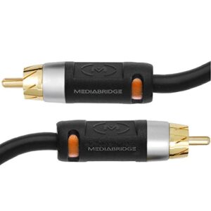 Mediabridge™ Ultra Series Digital Audio Coaxial Cable (15 Feet) - Dual Shielded with RCA to RCA Gold-Plated Connectors - Black - (Part# CJ15-6BR-G2)