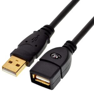 mediabridge usb 2.0 – usb extension cable (10 feet) – a male to a female with gold-plated contacts