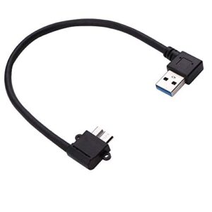 smays right angle usb 3.0 to micro b cord for toshiba external hard drive disk – power charge and data cable