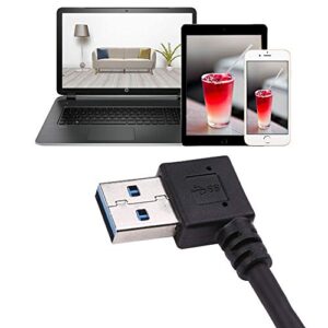 SMAYS Right Angle USB 3.0 to Micro B Cord for Toshiba External Hard Drive Disk - Power Charge and Data Cable