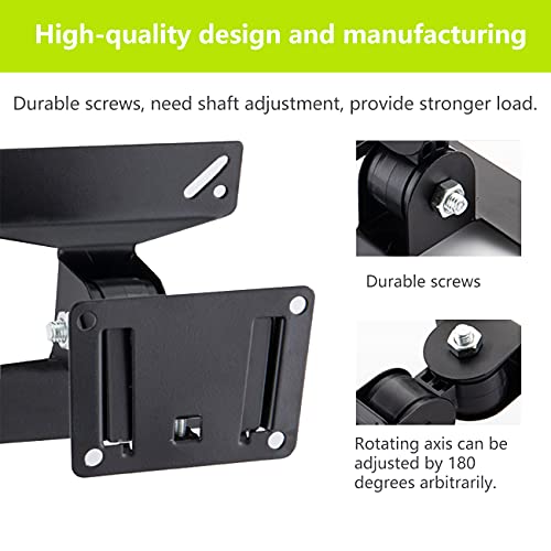 Tengsun Wall Mount TV Monitor Bracket with Tilts and Extends for Most 14-27 Inch LED LCD OLED Screens,75 100 VESA Compatible,Max 40lb Capacity (14in-24in)