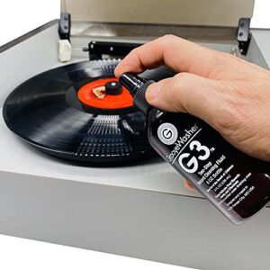 GrooveWasher G3 Two-Step Record Cleaning Fluid, 8 fl oz – Professional Deep Cleaning Vinyl Record Solution, Anti-Static on Contact, Works Great with Record Cleaning Machines, Specially Formulated for Tough to Clean LPs