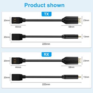 HDMI Over Ethernet Cat5e / Cat6 RJ45 Ethernet Cable, Male to Male HDMI to RJ45 Ethernet Network Converter 2 Ports up to 196ft/60m Transmitter Receiver Power On Support Full 1080p from Displays