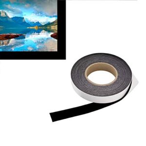conclarity 1 in x 60 ft – vibrancy enhancing projector screen felt tape border deepest black ultra high contrast flocking for diy screen borders absorbs light, brightens image & stops bleed