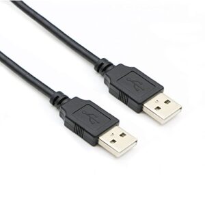 pasow usb 2.0 type a male to type a male extension cable am to am cord black (30feet/10m)
