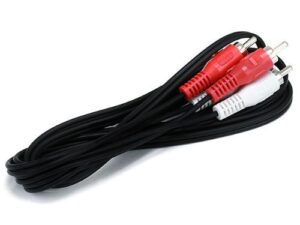 monoprice 6ft 2 rca plug/2 rca plug m/m cable – black