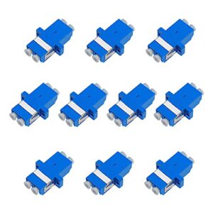 10-pack lc to lc duplex single mode coupler, fiber optic adapter for singlemode fiber patch cable
