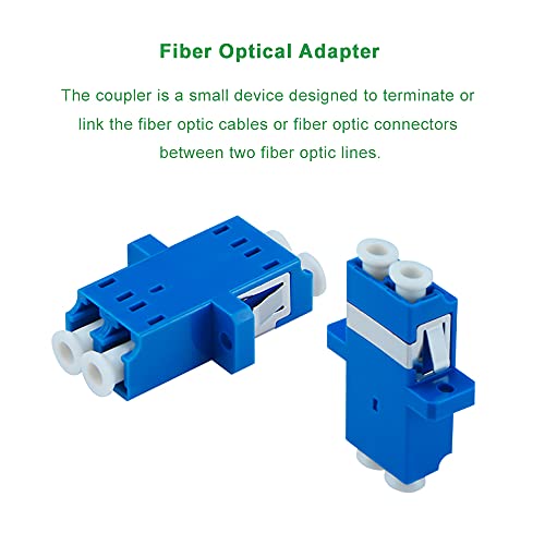 10-Pack LC to LC Duplex Single Mode Coupler, Fiber Optic Adapter for Singlemode Fiber Patch Cable