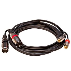 seismic audio – saxfrm-2×5 – dual xlr male to dual rca male 5′ patch cable