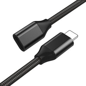 ematetek braided extender cable male to female pass audio video picture data and power charge. 1pcs 3.3feet extension cord connector made of black aluminum & braided.