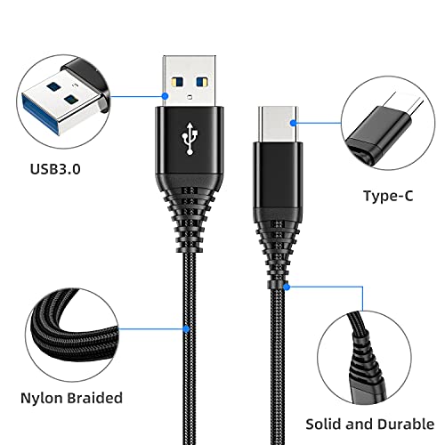 USB C Charging Cable 10ft 2Pack Charger Cord for Samsung Galaxy A23 5G S21 S20 S22 Plus Ultra FE/A51 A71 5G/A03S,A20 A12 A13 A02S A04S,Note20,Note10,USB A to USB-C,3A Fast Charge Long Type C Wire