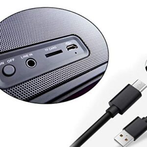 Akingdleo Replacement 5ft USB Data Power Charger Charging Cord Cable for DOSS SoundBox Touch Wireless Bluetooth V4.0 Portable Speaker