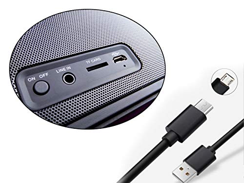 Akingdleo Replacement 5ft USB Data Power Charger Charging Cord Cable for DOSS SoundBox Touch Wireless Bluetooth V4.0 Portable Speaker