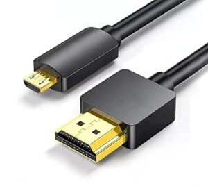 micro usb to hdmi tv 4k cable 1.5m/5ft, 1080p hd video and audios compatible with mhl phone or tablet to a hdtv monitor or projector, enjoy big screen hd pictures