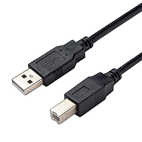 AlyKets USB 2.0 Printer Cable/Cord for Canon MX492 MX490 MX479 MX472 MP150 MP230 MP499 Printer, Brother, HP, Lexmark, Epson, Dell, Xerox, Samsung etc and Piano, DAC ( 6 Ft Long)