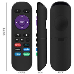 Gvirtue Remote Control Replacement for Roku Express, Roku Express+, Roku Box Model: Roku 1, Roku 2(HD, XD, XS), Roku 3, Roku LT, HD, XD, XDS, Roku N1