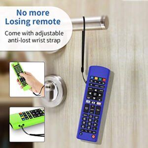 2Pack Silicone Case for LG AKB75095307 AKB75375604 AKB74915305 Remote, Alquar Shockproof Anti-Lost Remote Cover Holder Skin Sleeve Protector for LG Smart TV Remote Control (Glow Green+Blue)