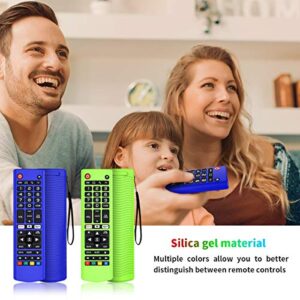 2Pack Silicone Case for LG AKB75095307 AKB75375604 AKB74915305 Remote, Alquar Shockproof Anti-Lost Remote Cover Holder Skin Sleeve Protector for LG Smart TV Remote Control (Glow Green+Blue)