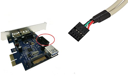 SinLoon （2-Pack Computer Cables & Connectors New 2 Port USB 2.0 Motherboard Rear Panel Expansion Bracket to IDC 9 Pin Motherboard USB Cable Host Adapter