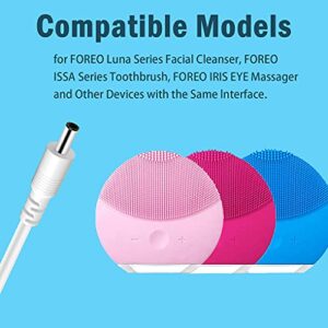 Replacement Charger Cord for FOREO Luna Series Facial Cleanser Foreo Luna, Luna2,Luna Mini,Luna Mini 2, FOREO ISSA Series E-Toothbrush USB DC Charging Cable Charger Wire