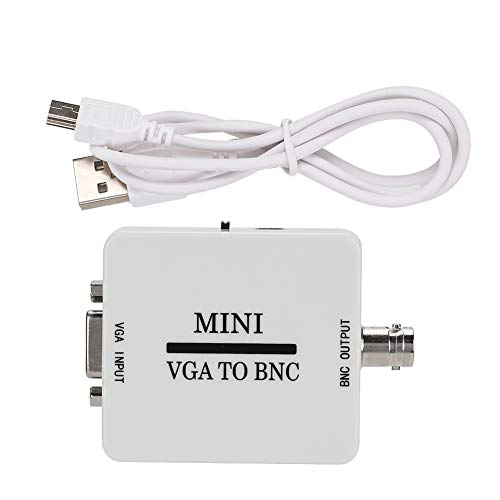 ASHATA VGA to BNC Converter, Mini HD VGA to BNC 1920 X for Video Conferencing Home Theater TV Computer Image Conversion 1080 USB Video Converter for HDTV Monitors TVs Computers